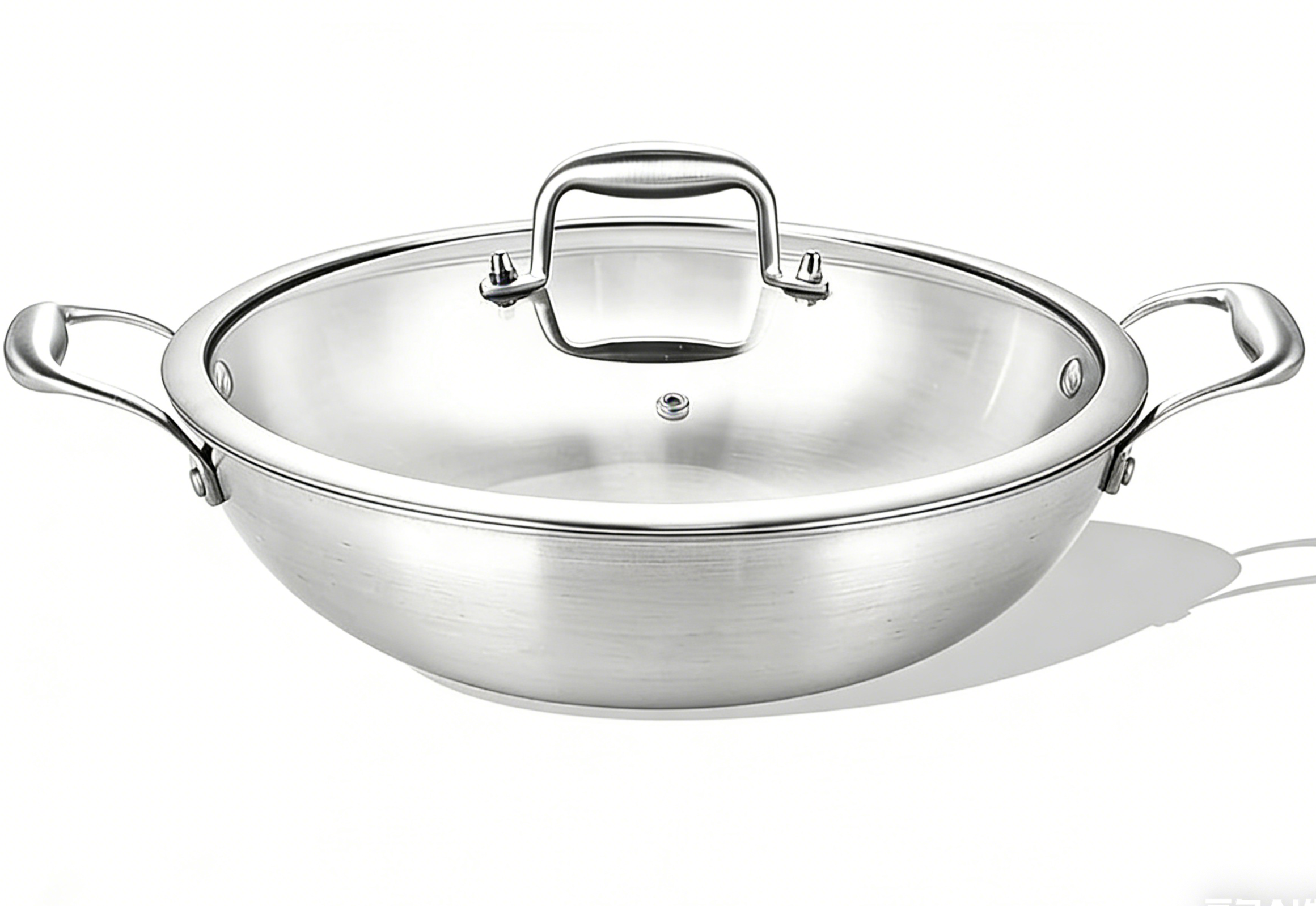 Tri-Ply Stainless Steel Wok with Clad Base | Penny International – Professional Stir-Fry Pans