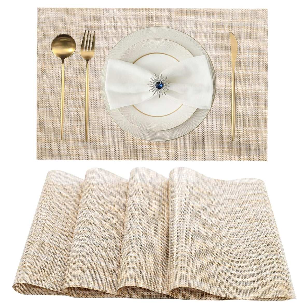Hemp table Cloth &amp; Placemat Set | Full Dining Protection Set – Penny International