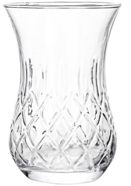 Traditional Style Turkish Ince Belli Tea Glasses made of Premium Glass. -Penny International